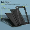 thumbnail image 6 of Kebiory Case for T-Mobile Revvl Tab 2 2025 Released 10.1 inch Tablet,Heavy Duty Hybrid Shockproof Protective Case Built in Kickstand Shoulder Strap Cover for Revvl Tab 2 2025 (Black), 6 of 8