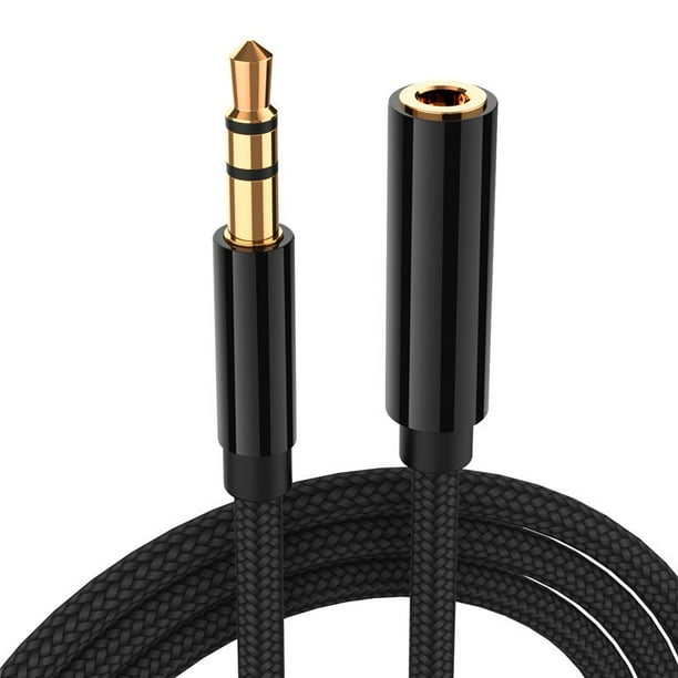 Cable auxiliar de 0,5 m/1m/1,8 m/3m/5m, Cable de extensión de Audio de 3,5mm, Cable de auriculares macho a hembra para altavoz de coche Tan Jianjun unisex