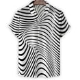 thumbnail image 2 of Camisa con estampado geométrico 3D para hombre, camisas hawaianas de verano, blusas de manga corta para playa y calle, blusa con botones de solapa, ropa para hombre, 2 of 5
