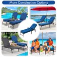 thumbnail image 5 of AECOJOY Adjustable Outdoor Chaise Lounge Chair for Patio, Poolside with UV-Resistant Cushion - Navy Blue, 5 of 8