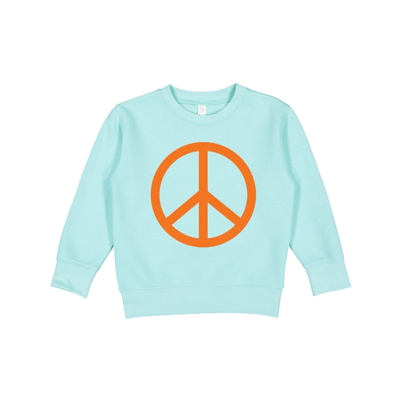 Inktastic Funky Orange Peace Sign Toddler Sweatshirt