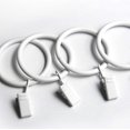 thumbnail image 1 of Set of 14 White Iron Metal Curtain Rings with Clips, Drapery Clips Hooks, Curtain Clips with Rings Cafe Curtain Clips, Ring Clips to Hang Curtains,1.2, 1 of 4