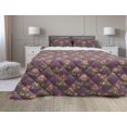 thumbnail image 1 of Flowers Comforter & Sham Bedding Set, Botanical Theme Realistic Flowers Image Pink Peonies and Green Leaves Pattern, 3 pcs Duvet Set Microfiber Filling Quilt, 5 Sizes, Multicolor, by Ambesonne, 1 of 4
