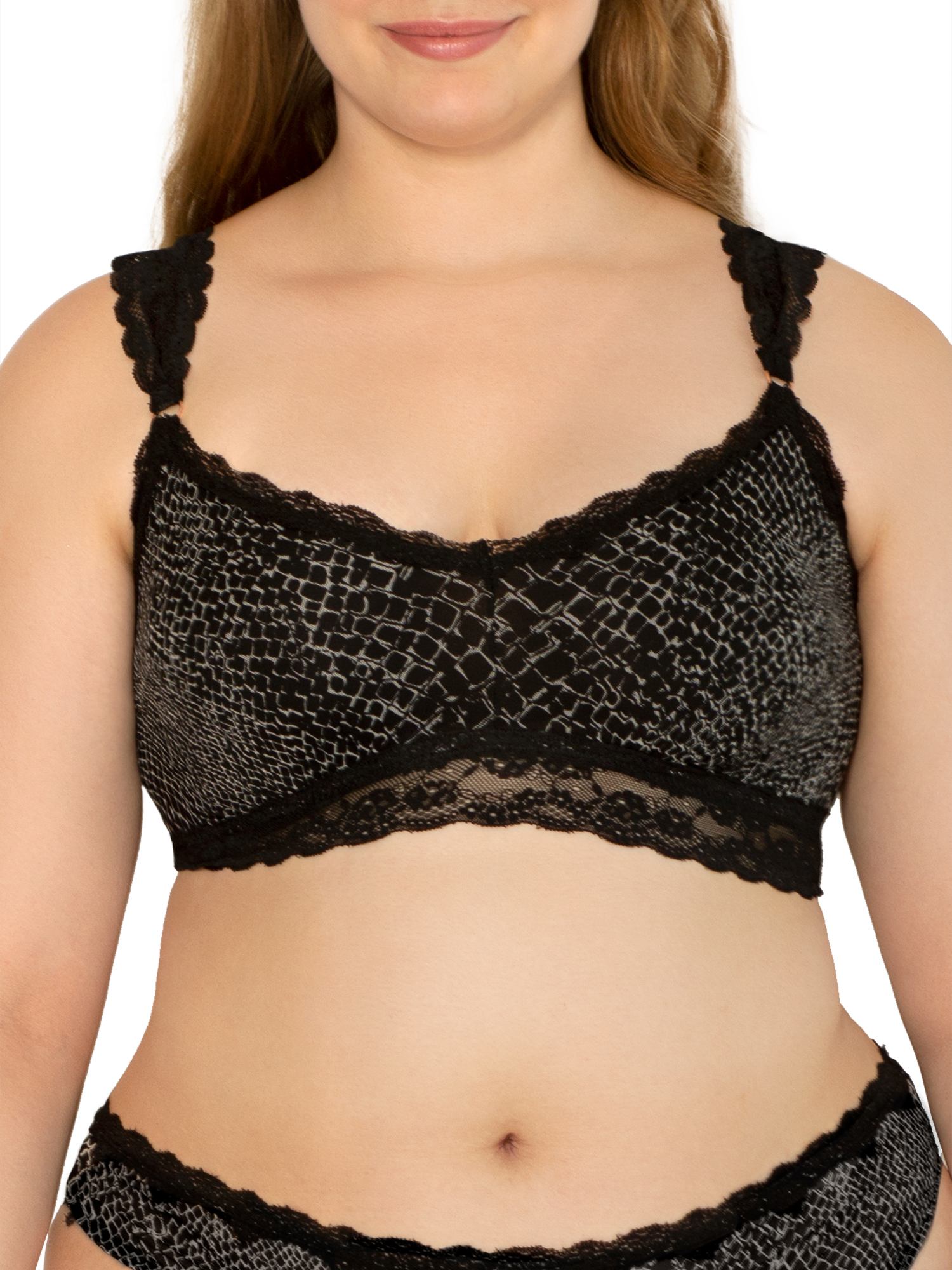 Smart & Sexy Women's Mesh & Lace Trim Bralette, Style-SA1394