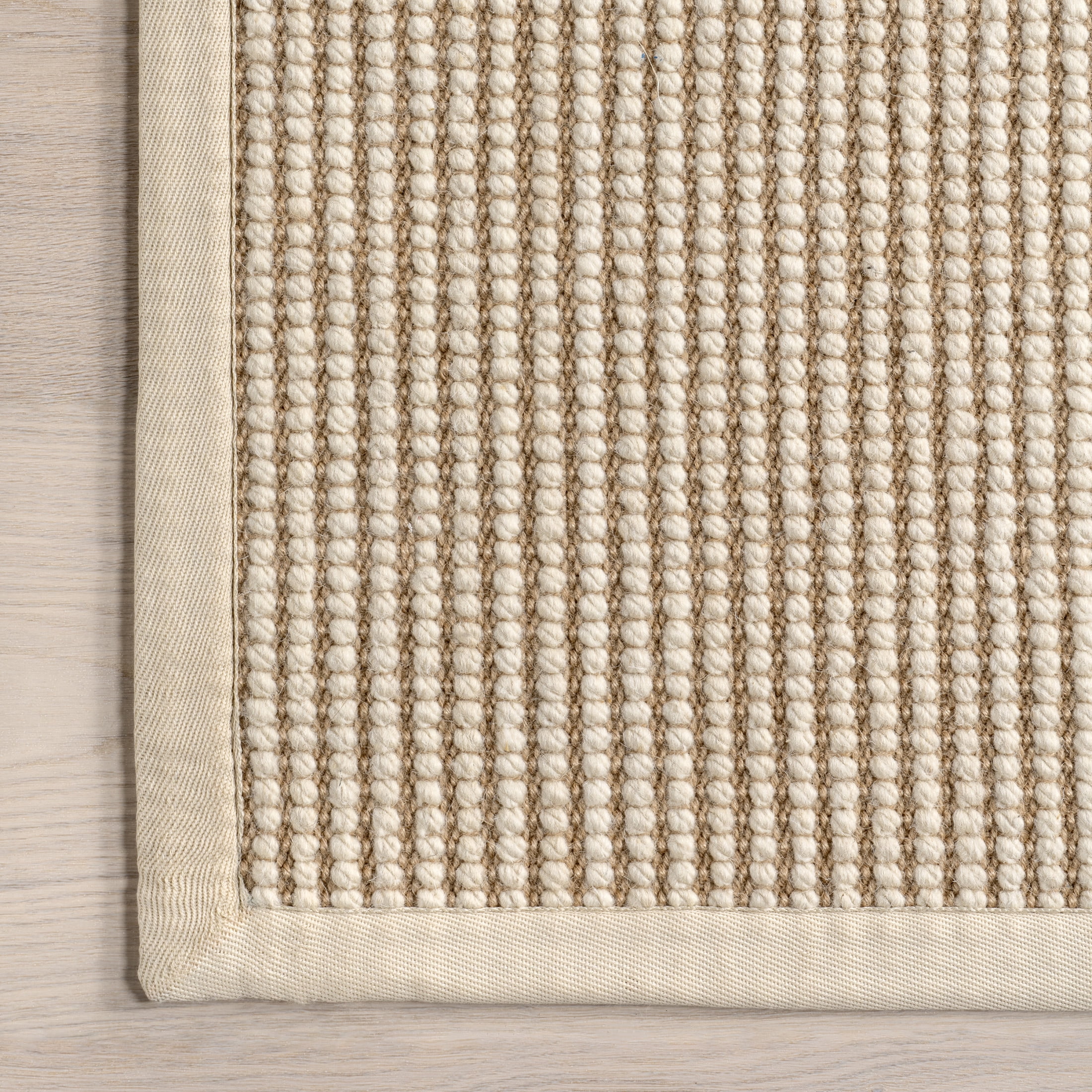 Rugs USA Patricia Jute and Wool Area Rug, 7' 6" x 9' 6", Selma Ivory