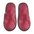 thumbnail image 1 of Fotbe Abstract Red Marble Pantuflas Peludas para Mujer con Estampado, Zapatillas de Peluche, Zapatos de Invierno para Casa, Uso Interior y Exterior-Medium, 1 of 8