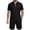 Black, variant on hotojiny Men's 2 Pieces Sets Tracksuit Summer Casual Outfits Short Sleeve Quarter Zip Shirt Breathable Beach Shorts Sweatsuit(White,X-Large)
