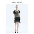 thumbnail image 3 of Summer Dress For Women 1920s Vintage Flapper Great Gatsby Fringe Beaded Dresses Prom Cocktail Prom Sequin Tassels Size S-3XL,Golden,XL, 3 of 9