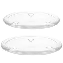 Recardis 2pcs Round Glass Candle Holder Tray Scented Candle Plate for Banquet Wedding
