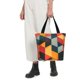 thumbnail image 5 of Balery Geometric Cube Pattern Art Bolsa de Hombro con Diseño, Bolsa Grande y Duradera, Bolsa Versátil para Compras, 5 of 6
