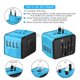 thumbnail image 4 of Adaptador de corriente universal Ormromra 2.4A 4xUSB adaptador europeo cargador de pared inteligente, 4 of 6