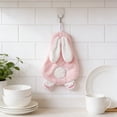 thumbnail image 1 of 2pc Cute Bunny Shaped Hand Towel Super Absorbent Thickened Hanging Towel Kitchen Bathroom Accessory Ideal Gift For Friend And Family, 1 of 6