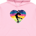 thumbnail image 3 of Inktastic Ice Skating Watercolor Heart Girls Youth Hoodie Sweatshirt, 3 of 4