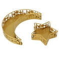 thumbnail image 2 of Bandejas con forma de luna y estrella, platos decorativos para la cena, bandeja para servir frutas, postres y frutos secos, color dorado, 2 of 14