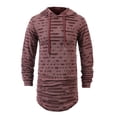 thumbnail image 2 of Fnochy Mens Sweat Suits Sets, Men's Fashion Hole Hooded Medium Long Sleeved Pullover Drawstring T-shirt Casual Sweatshirt Top Shirt, 2 of 4