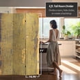 thumbnail image 5 of Oriental Furniture 6 ft. Tall Olive Prairie Canvas Room Divider - 3 Panel, 5 of 7
