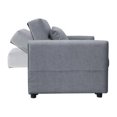 thumbnail image 5 of 3 in 1 Convertible Sleeper Sofa Bed, Modern PU Loveseat Sleeper Sofa Couch with Pull-Out Bed, Small Love seat Sofa Bed with Reclining Backrest for Living Room Office, Grey, 5 of 7