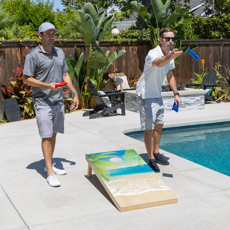 GoSports Cornhole Outdoor Bean Bag Toss Lawn Board - 4'x2
