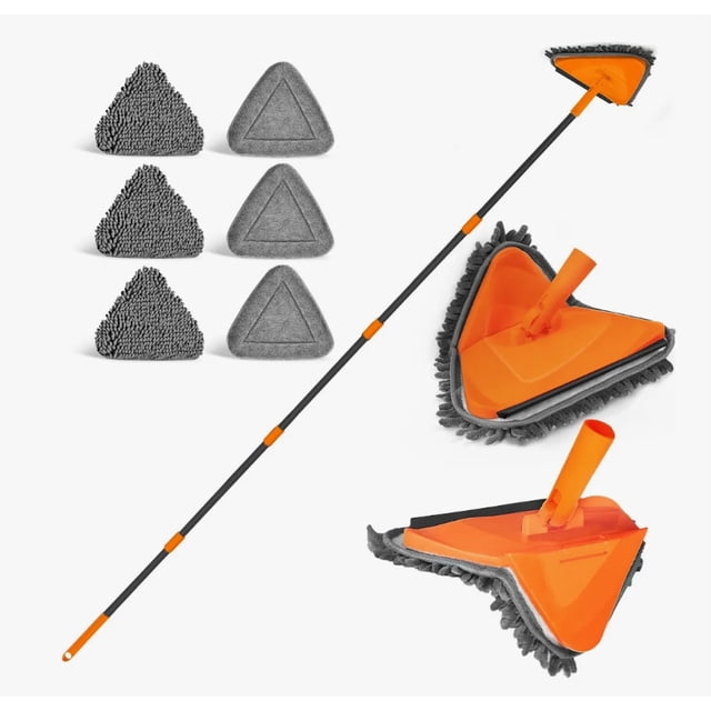 Limpiador De Pared Wall Mop Microfibra 202 Cm 6 Pads