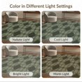 thumbnail image 7 of ODIKA 6'x9' Olive Green Geometric Diamond Medallion Washable Area Rug Interlocking Quatrefoil Pattern Contemporary for Dining Room, Under Table, Office Décor, Non-Slip Chair-Friendly, 7 of 7