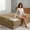 Beige Solid, variant on Zip On Fitted Sheet Queen Size(60X80) - 1 Bottom Fitted Base + 2 Zip Sheets - Fit's 10 In Deep - Cotton Zipper Sheets Easy to Change White