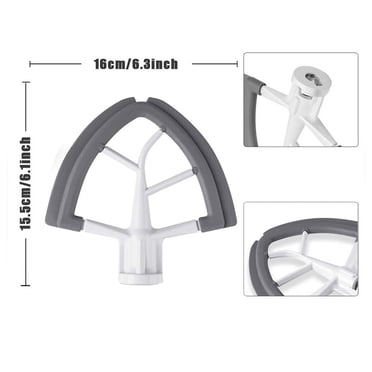 Flat Beater Tilt-Head Silicone Mixer Paddle Electric Kitchenaid 4.5-5QT Beater; Stirrer Shaft Replacement for Kitchenaid