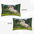 thumbnail image 2 of Lsque Horse Rearing Up In The Field Pattern Pillow Case – Soft & Cozy Throw Pillow Cover, Hypoallergenic Cushion Case for Sleeping Women with Envelope Closure-20"x30", 2 of 6