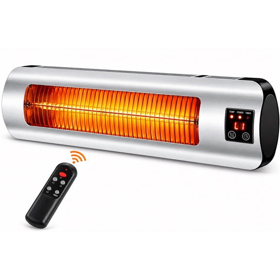Airo Comfort Electric Patio Heater 1500W – Wall-Mount Outdoor Infrared Heater with Carbon Tube Heating