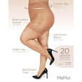 thumbnail image 3 of MeMoi Plus Size Curvy Silky Sheer Control Top Pantyhose - Womens - Female, 5X/6X, Honey, 3 of 12