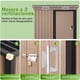 thumbnail image 4 of 5 x 3 FT Cobertizo de Almacenamiento Exterior con Puerta Simple,Ventanillas de Ventilación Blancas y Cerradura para Almacenamiento en Patio Jardín Trasero, 4 of 8