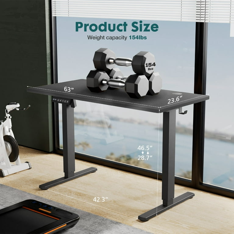 Concetta 63x24 Electric Standing Desk, Adjustable Height photo 3