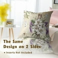 thumbnail image 5 of Easter Throw Pillow Covers 20x20 Inch Set of 2, Vintage Lily Flowers Spring Season Decorative Pillowcase Cotton Square Cushion Cover for Sofa Couch Bed Holiday Outdoor Home Decor, 5 of 6