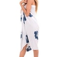 thumbnail image 3 of HAPPY BAY Women's Beachwear Summer Beach Wrap Bikini Wraps Sarong Skirt Swimsuit Swimwear Coverups Bathing Suit Swim Cover ups for Womens One Size White, Floral, 3 of 5