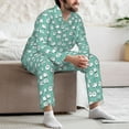 thumbnail image 7 of Naloa Cute Sheeps Men’s Pajamas Set - Long Sleeve Button Down Sleep Shirt and Pajama Bottoms Sleepwear Set-Medium, 7 of 7