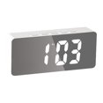 thumbnail image 2 of Multifunctional Digital Led Mirror Alarm Clock with Snooze Function | 12/24H Time & Temperature Display | Adjustable Brightness & Photosensitivity | Usb Rechargeable White Abs Clock, 2 of 6