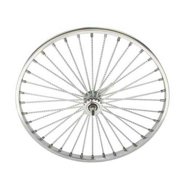 26" 36 Twisted Spoke Coaster Wheel Chrome. Bicycle wheel, bike wheel