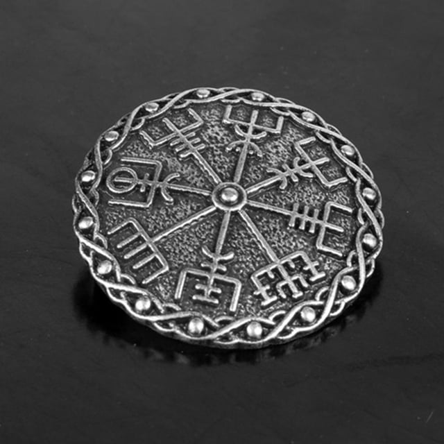 Broche medieval Hugo Pin Capa Chal Joyería Plata 2
