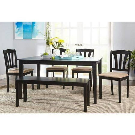 Amazon Com Roundhill Furniture Karven 6 Piece Solid Wood Dining