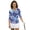 Blue White Snowflake Print, variant on HUIACONG Maple Leaf Women's Golf Polo Shirts Quarter Zip Polyester Spandex Fabric with Wear Resistant Tennis Activewear for Tennis Enthusiasts