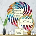 thumbnail image 3 of Designart "Psychedelic Puzzle in Pop Art" Abstract Vortex Round Wall Mirror - Oval Printed Decorative Mirror - Multiple Color Options, 3 of 5