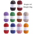 thumbnail image 5 of 3 Rolls Crochet Thread Rainbow Color Dot Mohair Yarn Soft Yarn Knitting Yarn, 5 of 18