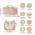 thumbnail image 2 of 2PCS Large Capacity Travel Cosmetic Bag - Makeup Bag, PU Leather Waterproof Cosmetic Bag, Women Portable Travel Makeup Bag With Handle and Divider Flat Lay Makeup Organizer Bag, 2 of 6