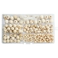 thumbnail image 5 of BYXAS 220 Pcs Wooden Beads for Crafts 5 Sizes Unfinished Natural Wood Bead Wooden Beads Bulk 6mm, 8mm, 10mm, 12mm, 14mm Bead for Garland Macrame Jewelry Making DIY Farmhouse Decor, 5 of 6