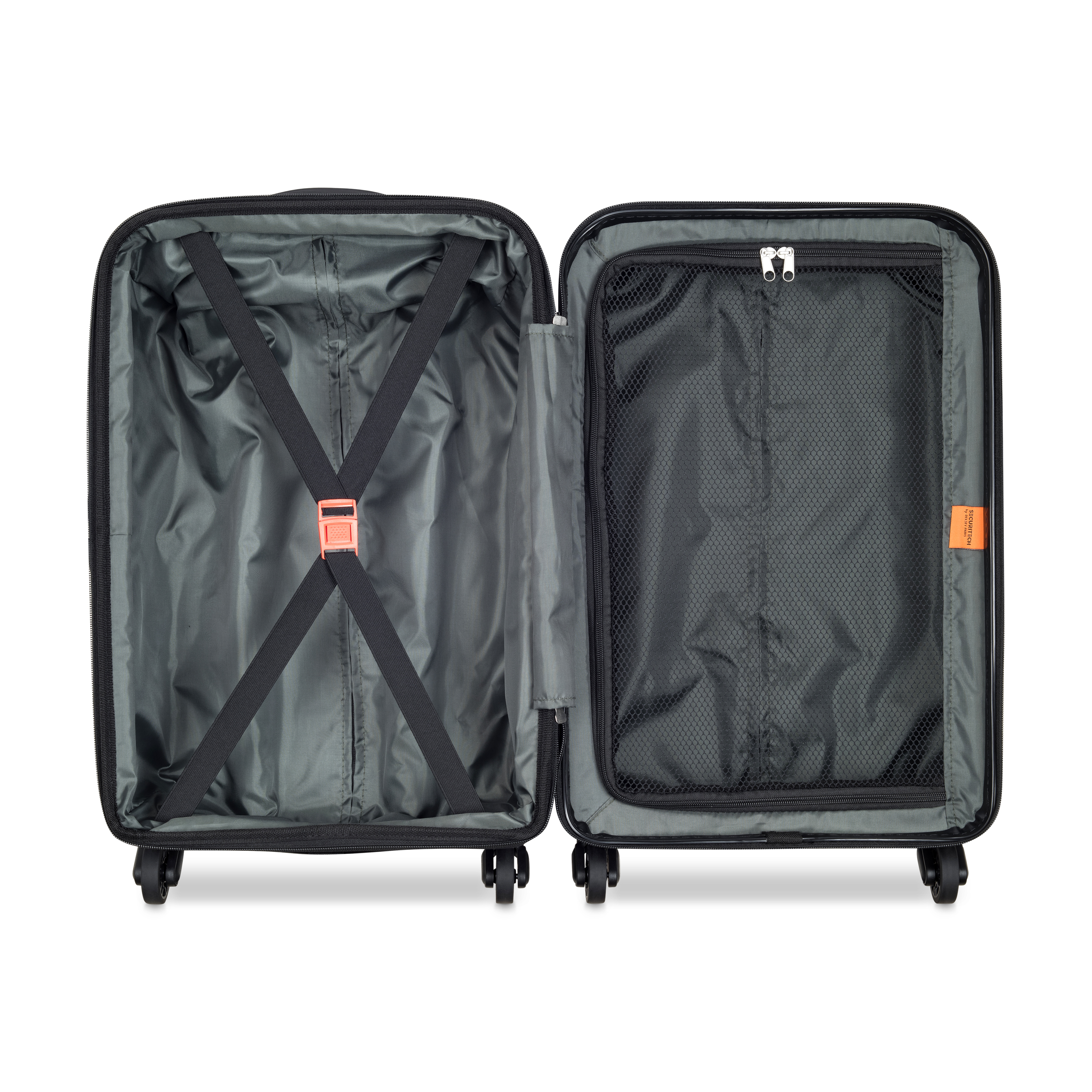 Securitech by Delsey, Asphalt 2-Piece Spinner Luggage Set, with Carry-on & Trunk, Navy