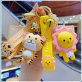 thumbnail image 5 of chuxiongshijgx Llavero de silicona con forma de animal de dibujos animados de PVC para hombre, mujer, niño y niña, creativo, para regalo de Año Nuevo, con forma de muñeco, colgante para llave de coche, 5 of 5