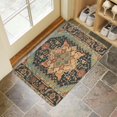 thumbnail image 4 of Bohemian Brown Ethnic Vintage Pattern Rug Welcome Door Mat Decorative Doormat Farmhouse Low-Profile Floor Rug Switch Mat for Home Indoor Outdoor Decorations 17 X 30 Inch, 4 of 6