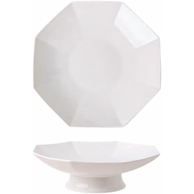 Plates Footed Plate, Hotel Dining Plate, Chinese-Style Salad Plate Dishes(Small)