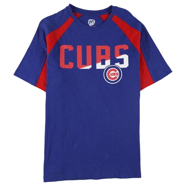 Hands High Mens Chicago Cubs Slash playera gráfica, azul, grande