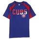 thumbnail image 1 of Hands High Mens Chicago Cubs Slash playera gráfica, azul, grande, 1 of 3