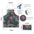 thumbnail image 7 of Pioneer Flower Floral Print Pattern Apron-Garden Aprons for Women with Pockets-Cotton Linen Waterproof Kitchen Cooking Gardening Aprons Adjustable for Kitchen,Cooking,BBQ and Salon 33x27 Inch, 7 of 7
